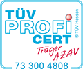 Zertifikat Tüv Profi Träger AZAV